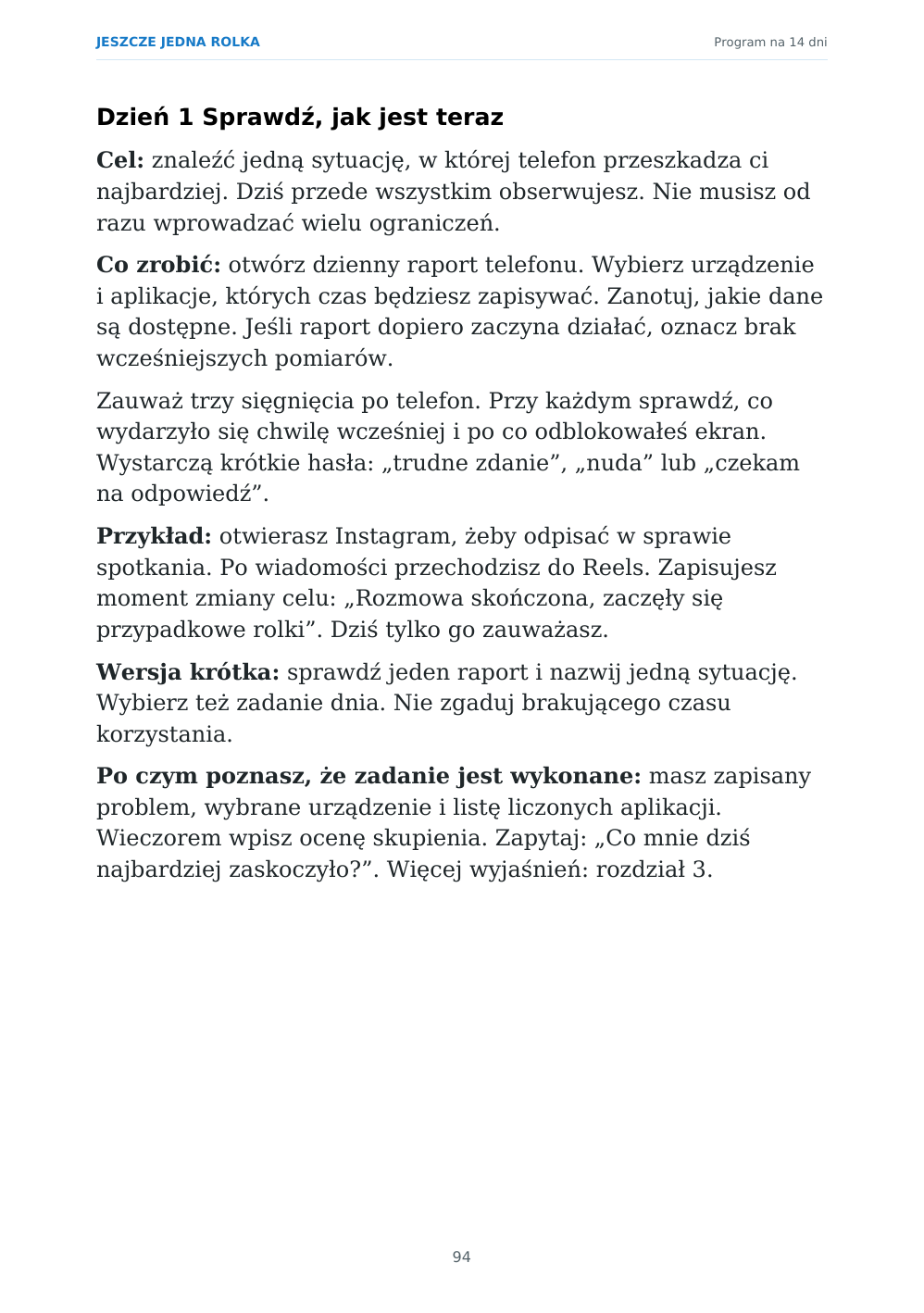 Strona 94 e-booka: Dzień 1, Sprawdź, jak jest teraz